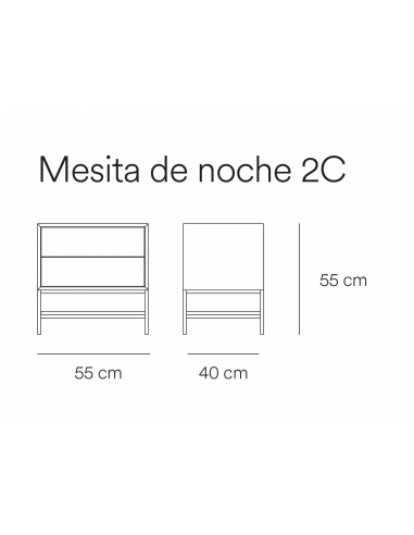 Mesa de cabeceira minimalista Teulat Platt 55 x...
