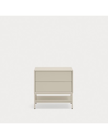 Teulat Platt mesita de noche minimalista 55 x 55, MDF lacado Arena