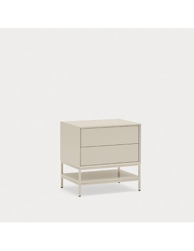 Teulat Platt mesita de noche minimalista 55 x 55, MDF lacado Arena