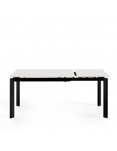 Mesa extensível CONSTANCE 120 (180), porcelânico branca e... 2