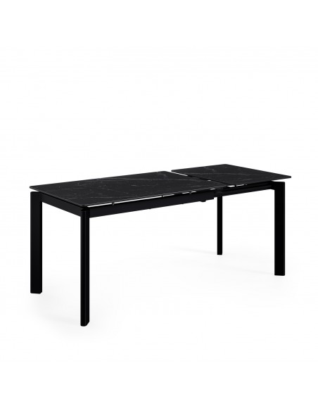 Mesa extensível CONSTANCE 120 (180) porcelânico preto
