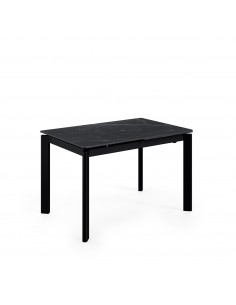 Mesa extensível CONSTANCE 120 (180) porcelânico preto
