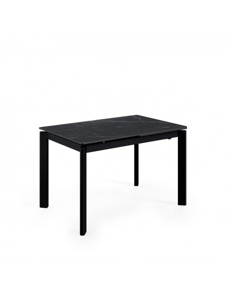 Mesa extensível CONSTANCE 120 (180) porcelânico preto