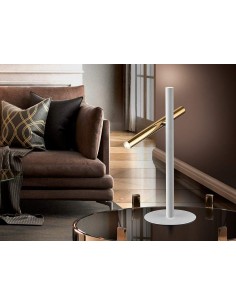 SOBREMESA VARAS ORO/BLANC 2 Led 2