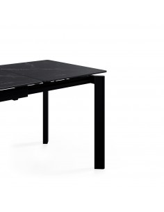 Mesa extensível CONSTANCE 120 (180) porcelânico preto 2
