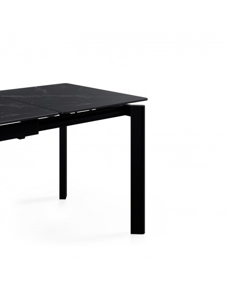 Mesa extensível CONSTANCE 120 (180) porcelânico preto