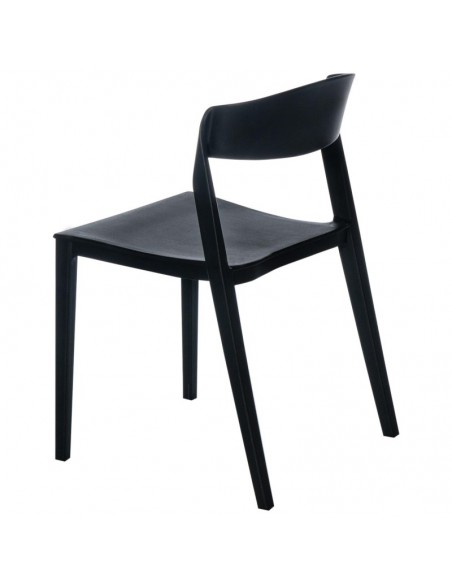 SILLA DE POLIPROPILENO ADELYN, NEGRO.