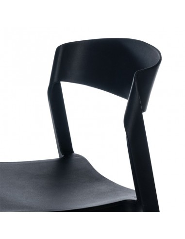SILLA DE POLIPROPILENO ADELYN, NEGRO.