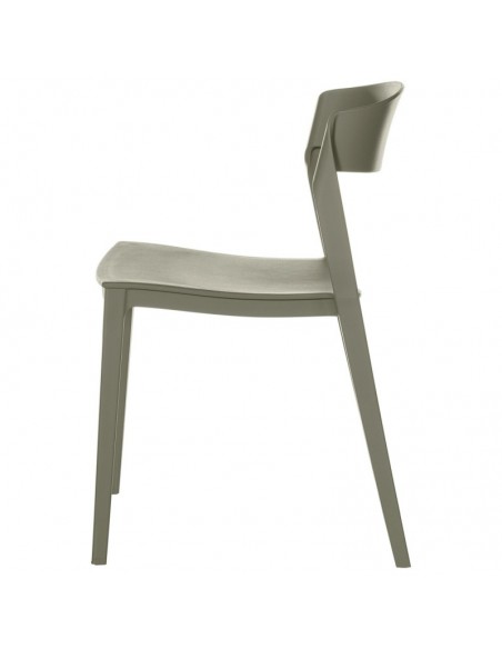 SILLA exterior ADELYN apilable, POLIPROPILENO MENTA.