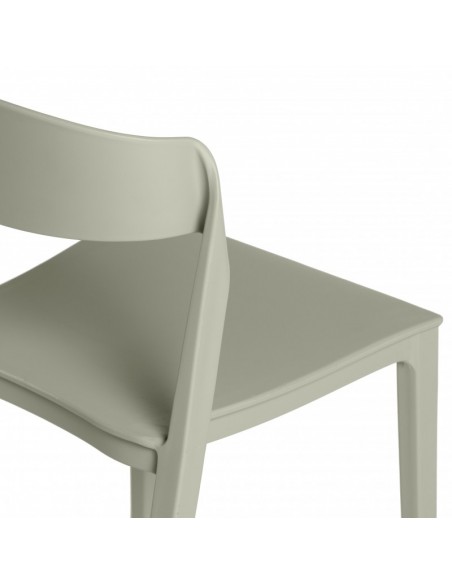 SILLA exterior ADELYN apilable, POLIPROPILENO MENTA.