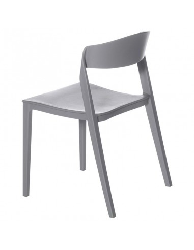 SILLA DE POLIPROPILENO ADELYN, GRIS.