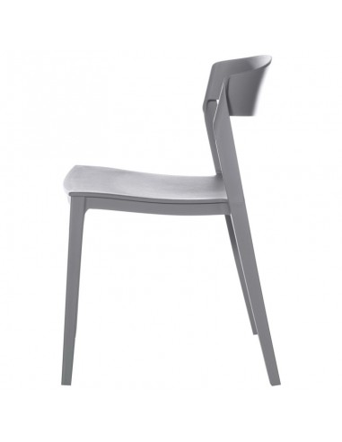 SILLA DE POLIPROPILENO ADELYN, GRIS.