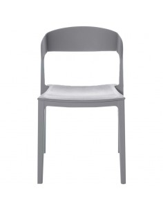 CADEIRA DE POLIPROPILENO ADELYN, CINZA.