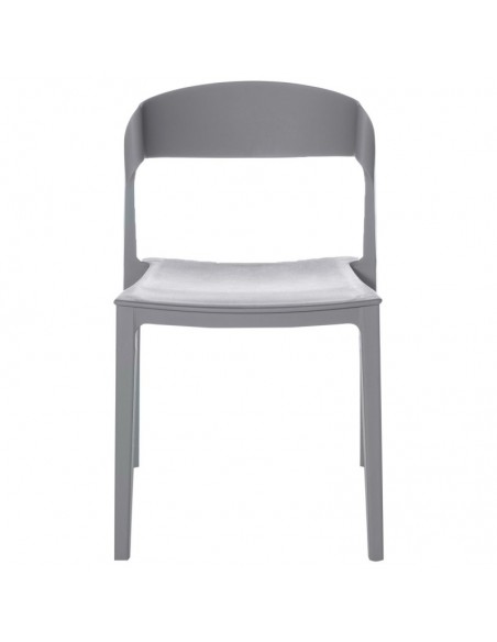 SILLA DE POLIPROPILENO ADELYN, GRIS.