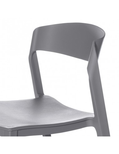 SILLA DE POLIPROPILENO ADELYN, GRIS.