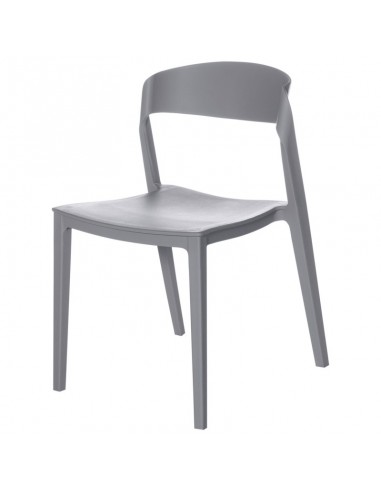 SILLA DE POLIPROPILENO ADELYN, GRIS.
