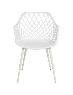 SILLA CON BRAZOS CHARLOTTE BLANCO. POLIPROPILENO Y PATAS...