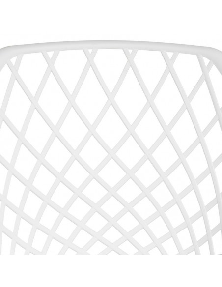 SILLA CON BRAZOS CHARLOTTE BLANCO. POLIPROPILENO Y PATAS METALICAS