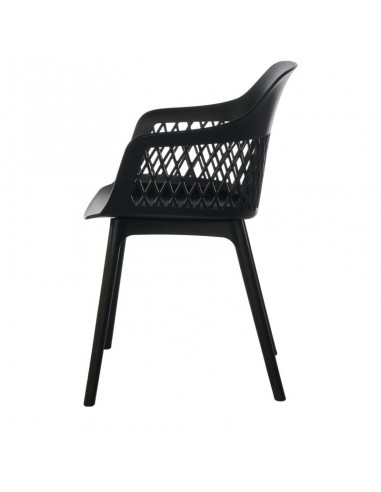SILLA CON BRAZOS JAYDEN NEGRO. POLIPROPILENO