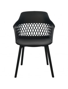 SILLA CON BRAZOS JAYDEN NEGRO. POLIPROPILENO