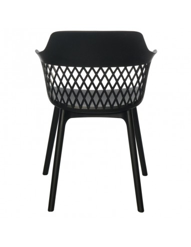 SILLA CON BRAZOS JAYDEN NEGRO. POLIPROPILENO