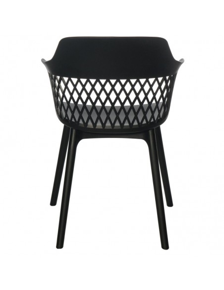 SILLA CON BRAZOS JAYDEN NEGRO. POLIPROPILENO
