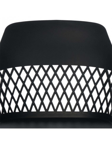 SILLA CON BRAZOS JAYDEN NEGRO. POLIPROPILENO