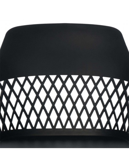 SILLA CON BRAZOS JAYDEN NEGRO. POLIPROPILENO