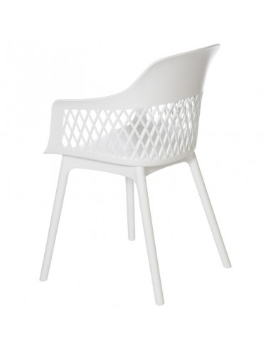 SILLA CON BRAZOS JAYDEN BLANCO. POLIPROPILENO