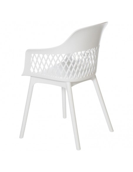 SILLA CON BRAZOS JAYDEN BLANCO. POLIPROPILENO