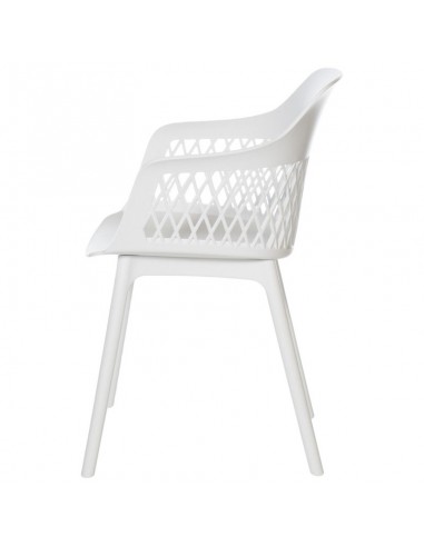 SILLA CON BRAZOS JAYDEN BLANCO. POLIPROPILENO