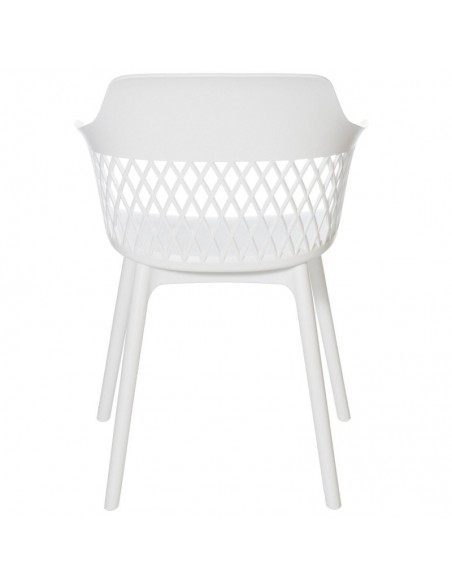 SILLA CON BRAZOS JAYDEN BLANCO. POLIPROPILENO