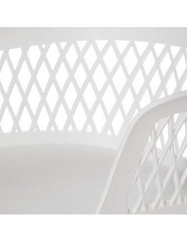 SILLA CON BRAZOS JAYDEN BLANCO. POLIPROPILENO