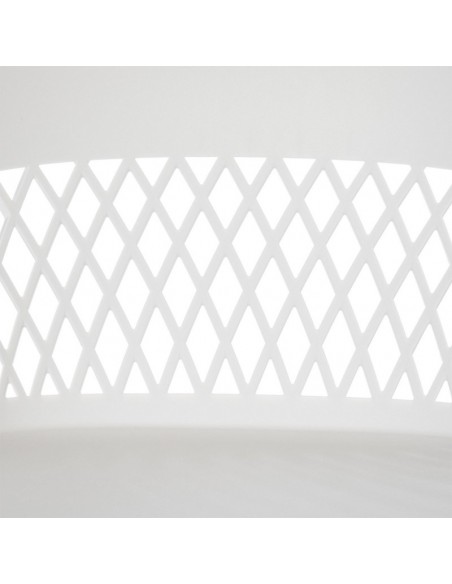 SILLA CON BRAZOS JAYDEN BLANCO. POLIPROPILENO