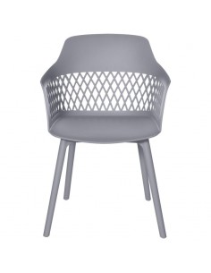 SILLA CON BRAZOS JAYDEN GRIS. POLIPROPILENO 2