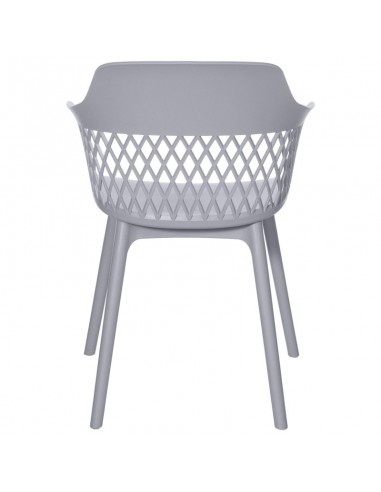 SILLA CON BRAZOS JAYDEN GRIS. POLIPROPILENO