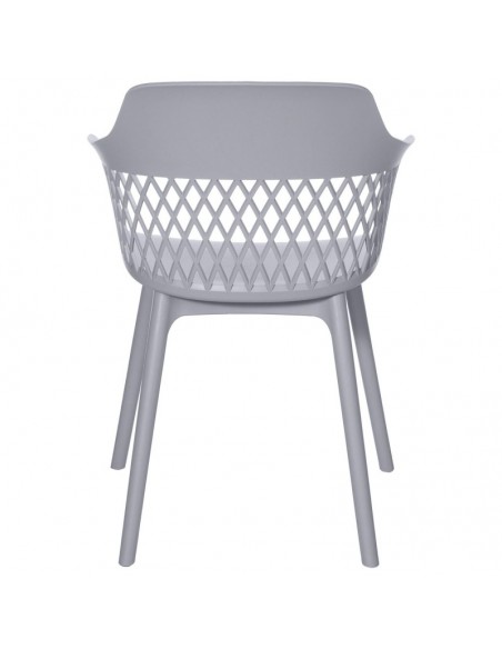 SILLA CON BRAZOS JAYDEN GRIS. POLIPROPILENO