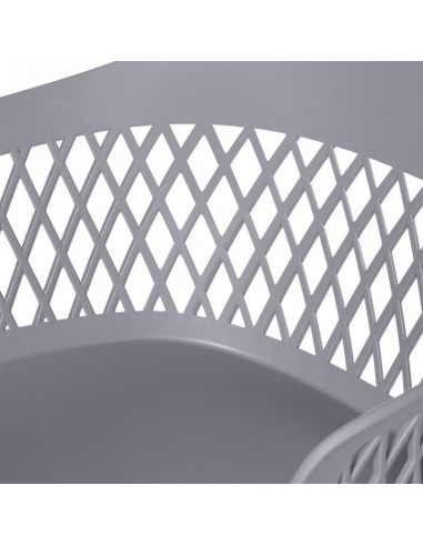 SILLA CON BRAZOS JAYDEN GRIS. POLIPROPILENO