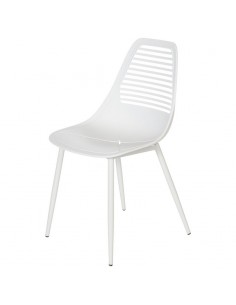 SILLA DE POLIPROPILENO LEIA BLANCA. PATAS METAL