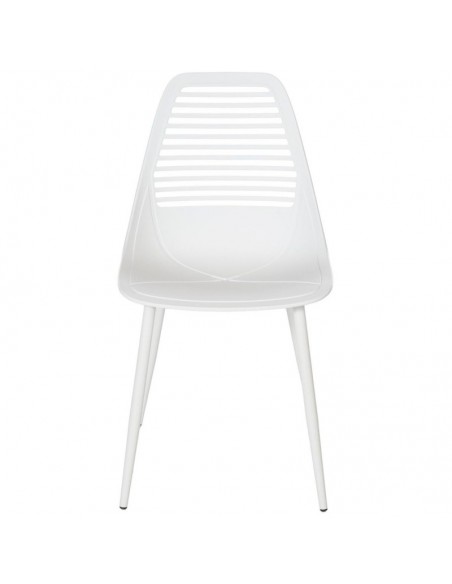 CADEIRA DE POLIPROPILENO LEIA BRANCO. PERNAS DE METAL