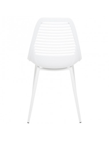 SILLA DE POLIPROPILENO LEIA BLANCA. PATAS METAL