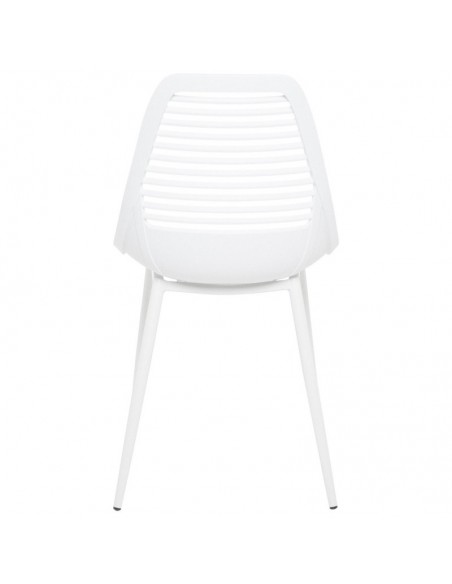 SILLA DE POLIPROPILENO LEIA BLANCA. PATAS METAL