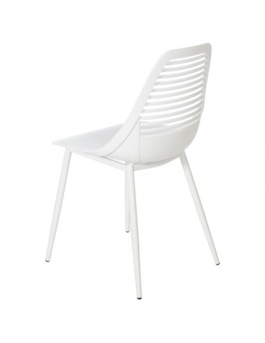 SILLA DE POLIPROPILENO LEIA BLANCA. PATAS METAL