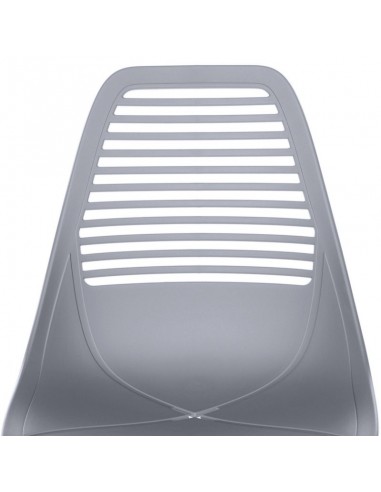 SILLA DE POLIPROPILENO LEIA GRIS. PATAS METAL