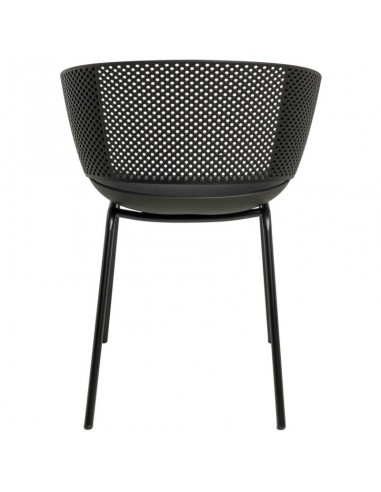 SILLA CON BRAZOS NOELLE NEGRO, POLIPROPILENO,...