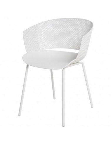 SILLA CON BRAZOS NOELLE BLANCO, POLIPROPILENO,...