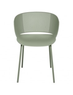 SILLA CON BRAZOS NOELLE MENTA, POLIPROPILENO, PATAS METAL 2