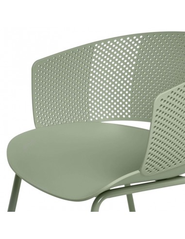 SILLA CON BRAZOS NOELLE MENTA, POLIPROPILENO,...