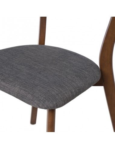 SILLA DE COMEDOR KEIRA, NOGAL y tejido GRIS...