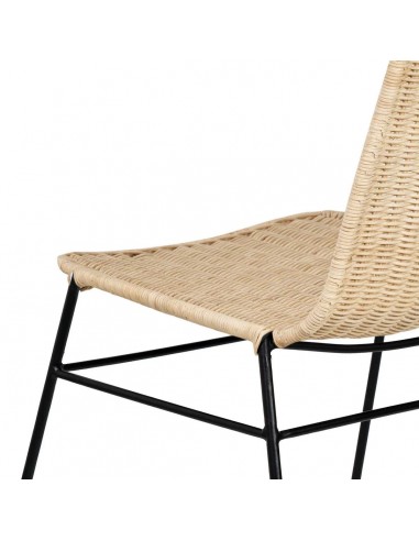 Cadeira minimalista Colette em rattan natural...
